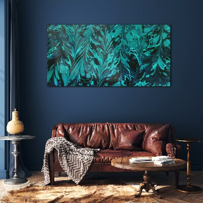 Tableau photo sur verre Tourbillons turquoise d'abstraction