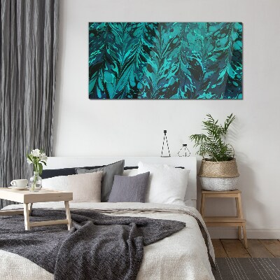 Tableau photo sur verre Tourbillons turquoise d'abstraction