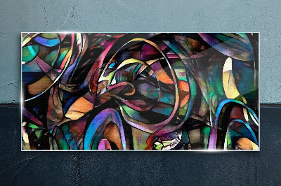 Tableau en verre Abstractions colorées en verre