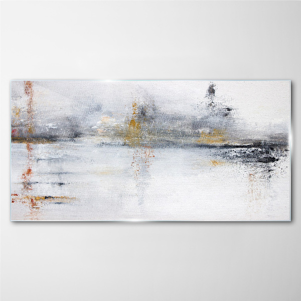 Tableau imprimé sur verre Paysage abstrait en nuances de gris