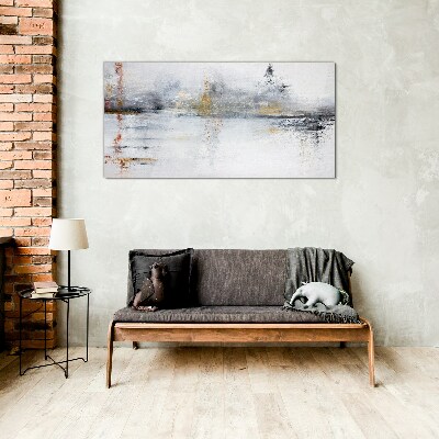 Tableau imprimé sur verre Paysage abstrait en nuances de gris