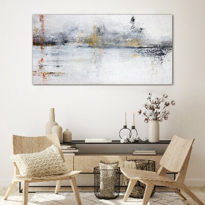 Tableau imprimé sur verre Paysage abstrait en nuances de gris