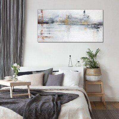 Tableau imprimé sur verre Paysage abstrait en nuances de gris