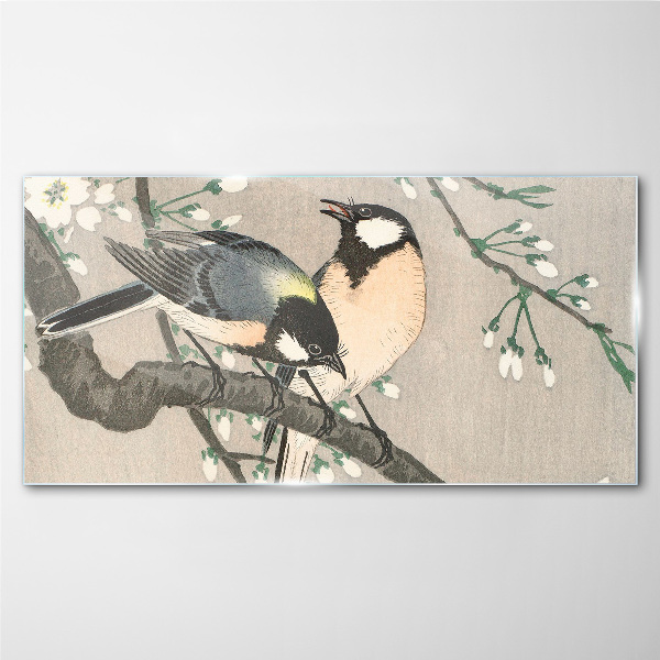 Tableau photo sur verre Oiseaux sur une branche