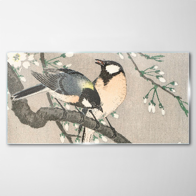 Tableau photo sur verre Oiseaux sur une branche