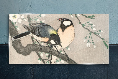 Tableau photo sur verre Oiseaux sur une branche