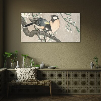 Tableau photo sur verre Oiseaux sur une branche