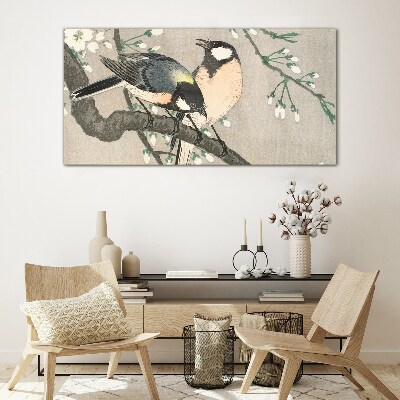 Tableau photo sur verre Oiseaux sur une branche