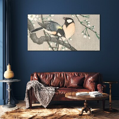 Tableau photo sur verre Oiseaux sur une branche