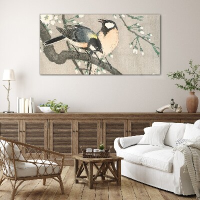Tableau photo sur verre Oiseaux sur une branche