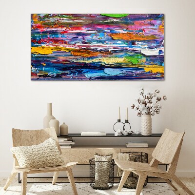 Tableau sur verre Paysage abstrait coloré