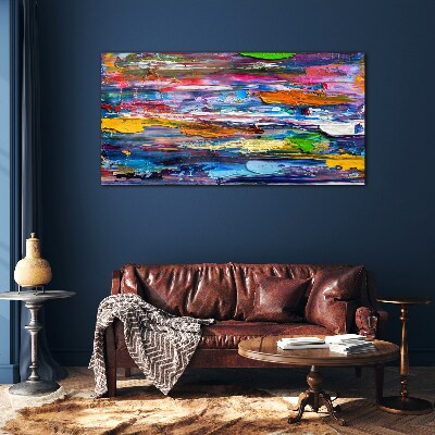 Tableau sur verre Paysage abstrait coloré