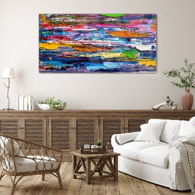 Tableau sur verre Paysage abstrait coloré