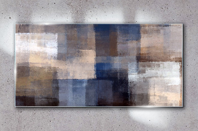 Tableau imprimé sur verre Mosaïque abstraite dans les tons de bleu