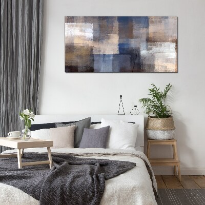 Tableau imprimé sur verre Mosaïque abstraite dans les tons de bleu