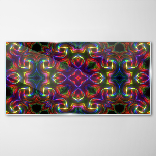 Tableau verre imprimé Une mosaïque colorée de motifs lumineux