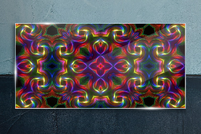 Tableau verre imprimé Une mosaïque colorée de motifs lumineux