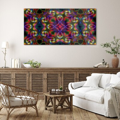 Tableau verre imprimé Une mosaïque colorée de motifs lumineux