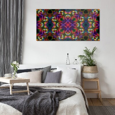 Tableau verre imprimé Une mosaïque colorée de motifs lumineux