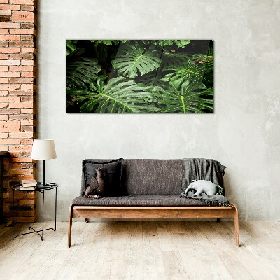 Tableau en verre Jungle verte