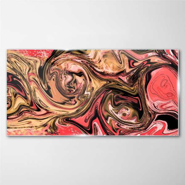 Tableau verre imprimé Tourbillons abstraits dans des tons de rose