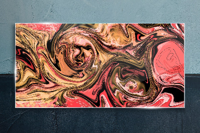 Tableau verre imprimé Tourbillons abstraits dans des tons de rose