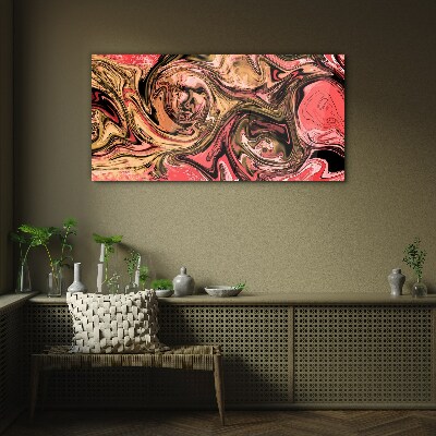 Tableau verre imprimé Tourbillons abstraits dans des tons de rose