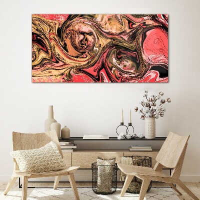 Tableau verre imprimé Tourbillons abstraits dans des tons de rose