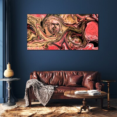 Tableau verre imprimé Tourbillons abstraits dans des tons de rose