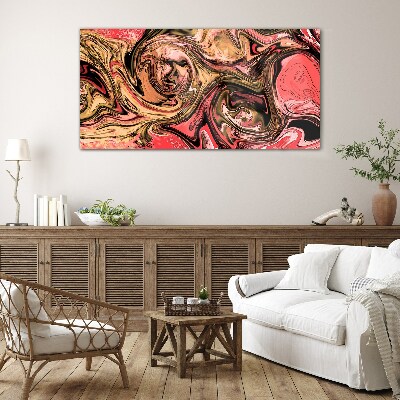 Tableau verre imprimé Tourbillons abstraits dans des tons de rose