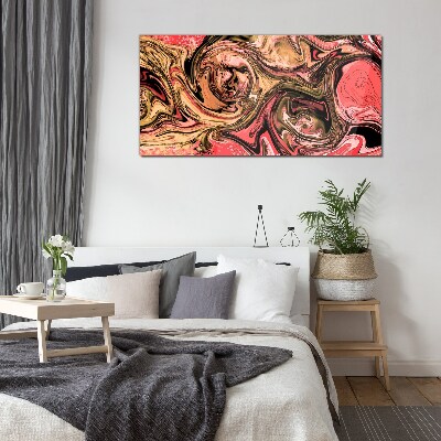 Tableau verre imprimé Tourbillons abstraits dans des tons de rose