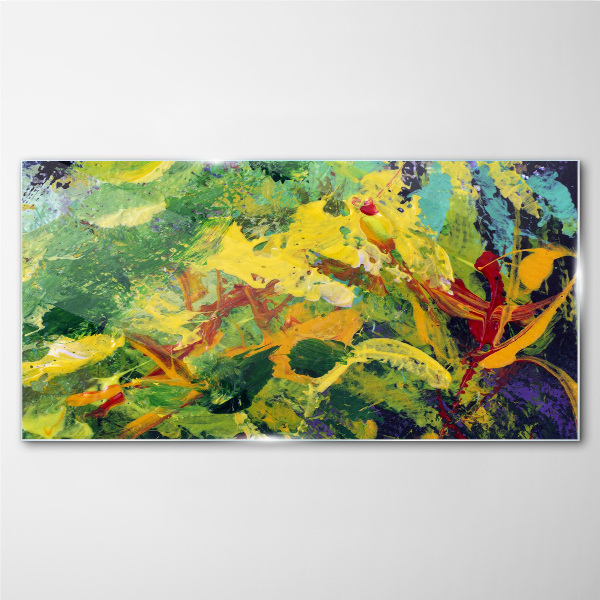 Tableau sur verre Une explosion de couleurs tropicales