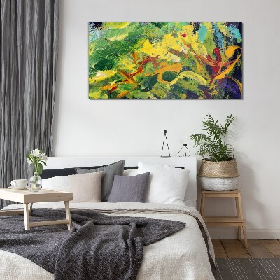 Tableau sur verre Une explosion de couleurs tropicales