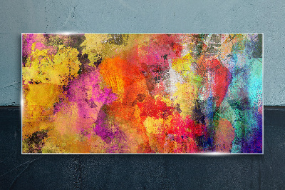 Tableau photo sur verre Le chaos coloré de l'abstraction