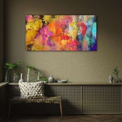 Tableau photo sur verre Le chaos coloré de l'abstraction