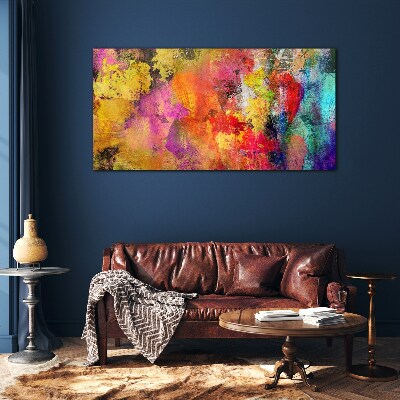 Tableau photo sur verre Le chaos coloré de l'abstraction