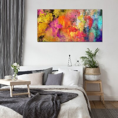 Tableau photo sur verre Le chaos coloré de l'abstraction