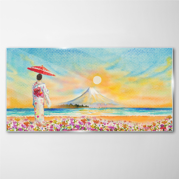 Tableau photo sur verre Une matinée tranquille au bord de la mer