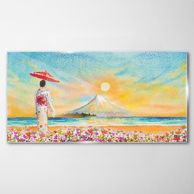 Tableau photo sur verre Une matinée tranquille au bord de la mer