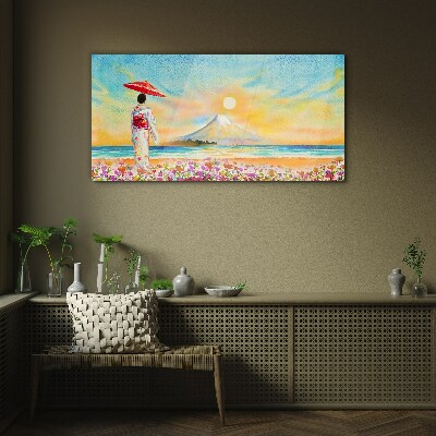 Tableau photo sur verre Une matinée tranquille au bord de la mer