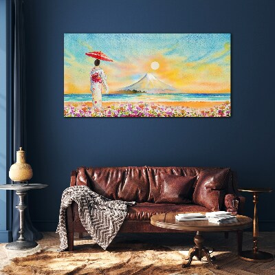 Tableau photo sur verre Une matinée tranquille au bord de la mer