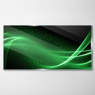Tableau en verre Vagues d'énergie verte