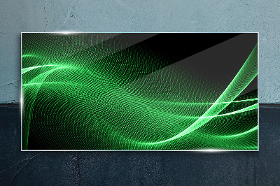 Tableau en verre Vagues d'énergie verte
