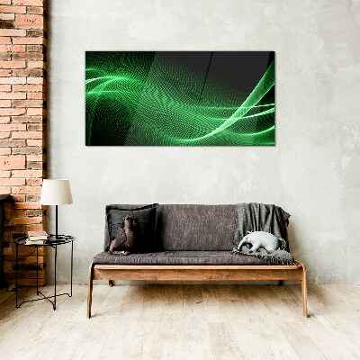 Tableau en verre Vagues d'énergie verte
