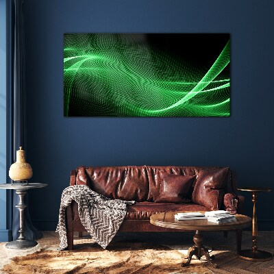 Tableau en verre Vagues d'énergie verte