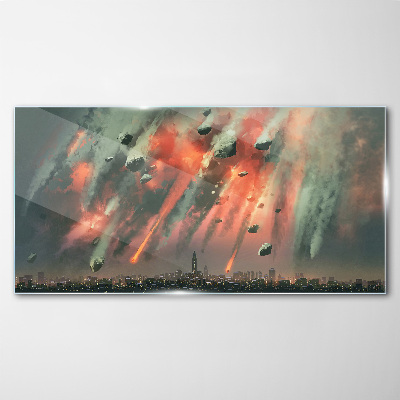 Tableau sur verre Paysage urbain apocalyptique