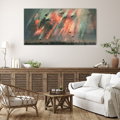 Tableau sur verre Paysage urbain apocalyptique