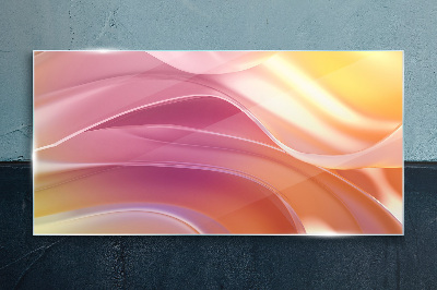 Tableau imprimé sur verre Des vagues de couleurs dans des tons pastel