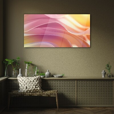Tableau imprimé sur verre Des vagues de couleurs dans des tons pastel