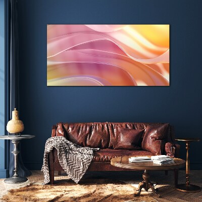 Tableau imprimé sur verre Des vagues de couleurs dans des tons pastel